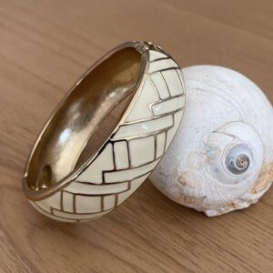 J.Crew Cream & Gold Bangle